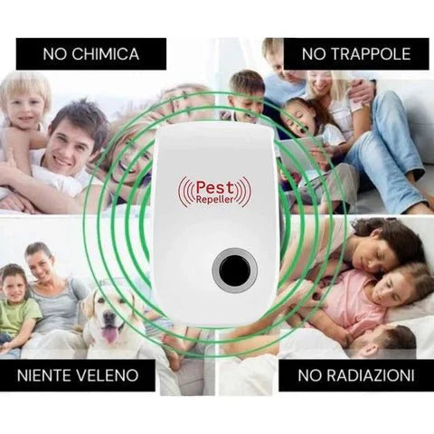 1Repellente a Ultrasuoni Pest Repeller - PAGHI 1 PRENDI 4 (3 IN REGALO). SOLO PER OGGI A 39€! - Fuori Tutto per la Casa